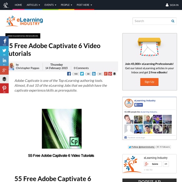 55 Free Adobe Captivate 6 Video Tutorials
