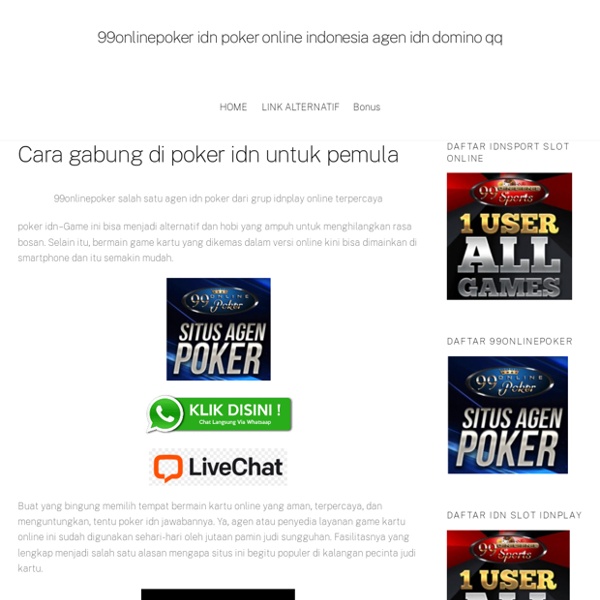 99onlinepoker idn poker online indonesia agen idn domino qq