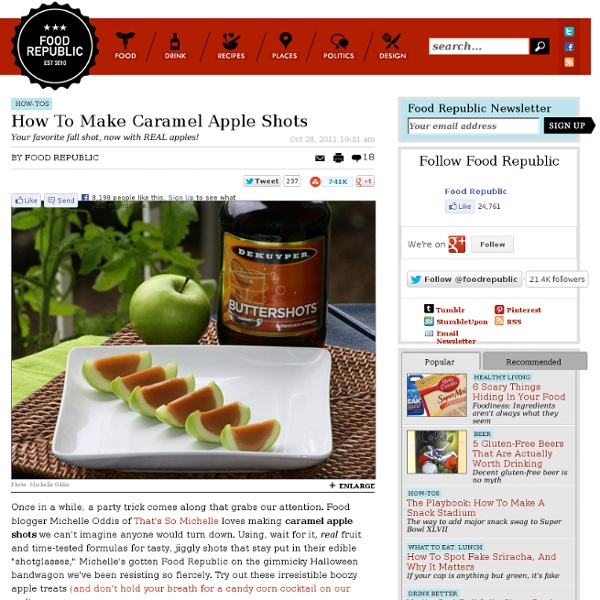 How to Make Caramel Apple Shots