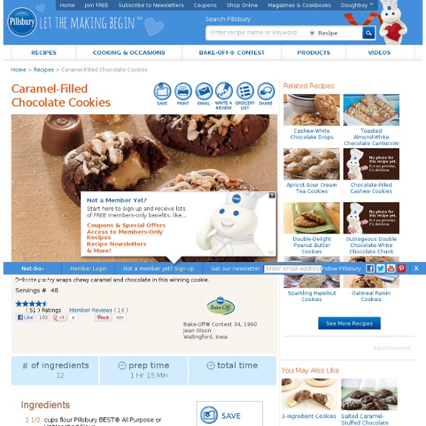 Caramel-Filled Chocolate Cookies Recipe from Pillsbury