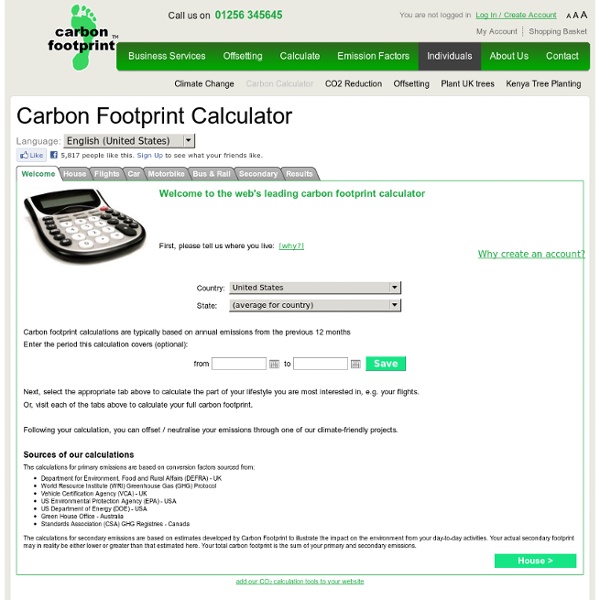 Carbon Footprint - Carbon Footprint Calculator