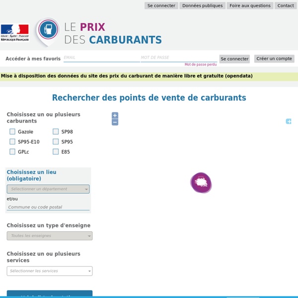 Prix des carburants en France, site gouvernemental