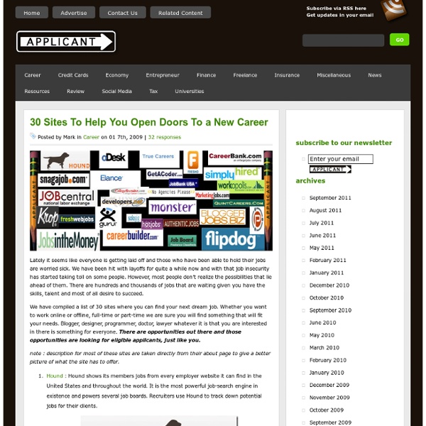30 Sites To Help You Open Doors To A New Career Pearltrees