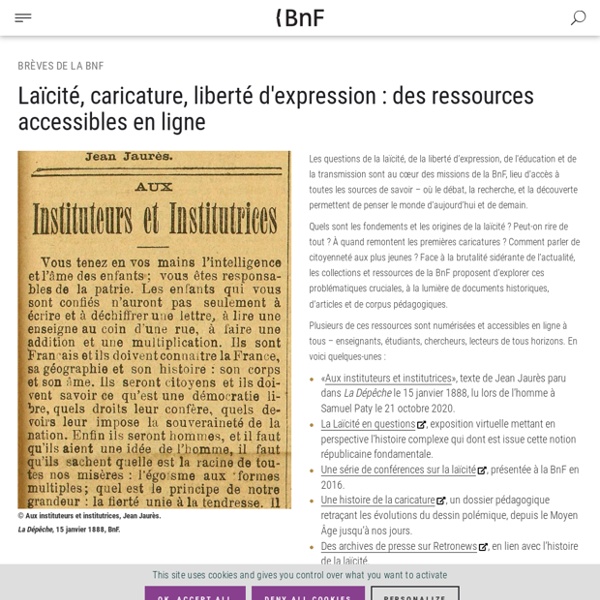 Laïcité, caricature, liberté d'expression : des ressources accessibles en ligne