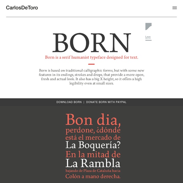 Born Typeface - Carlos de Toro