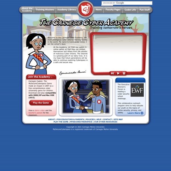 The Carnegie Cyber Academy - An Online Safety site and Games for Kids