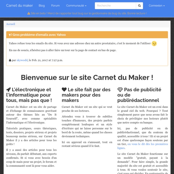 Carnet du maker - L'esprit Do It Yourself