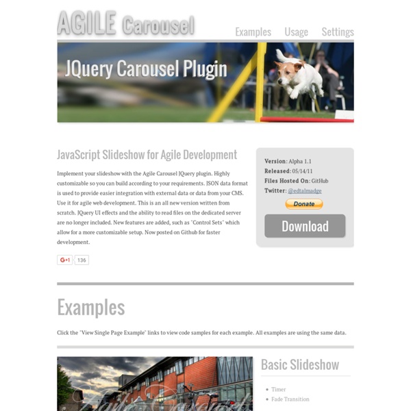 Agile Carousel - Javascript Slideshow - Image Carousel