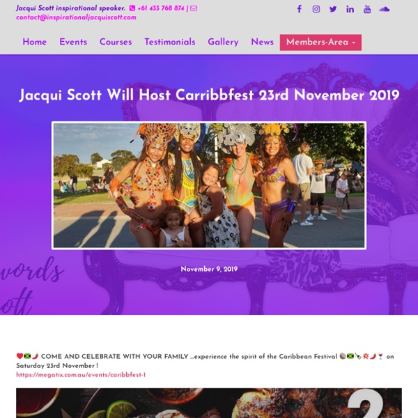 Jacqui Scott Will Host Carribbfest 23rd November 2019