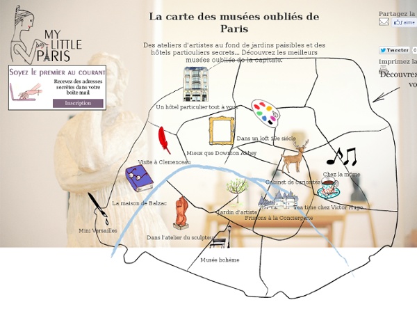 La carte des musées oubliés de Paris