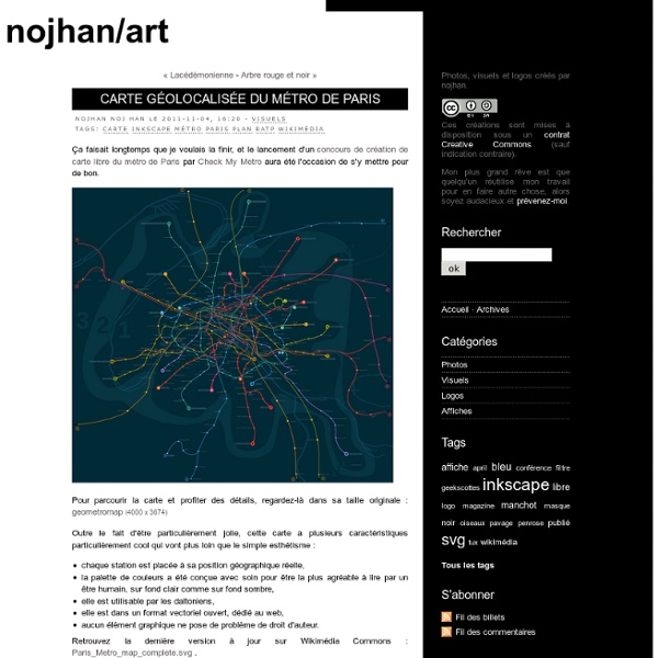 Carte géolocalisée du métro de Paris - nojhan/art