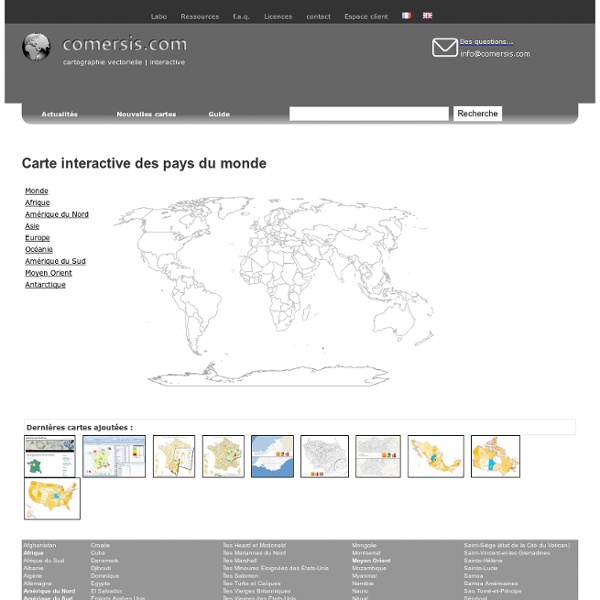 Carte interactive des pays du monde