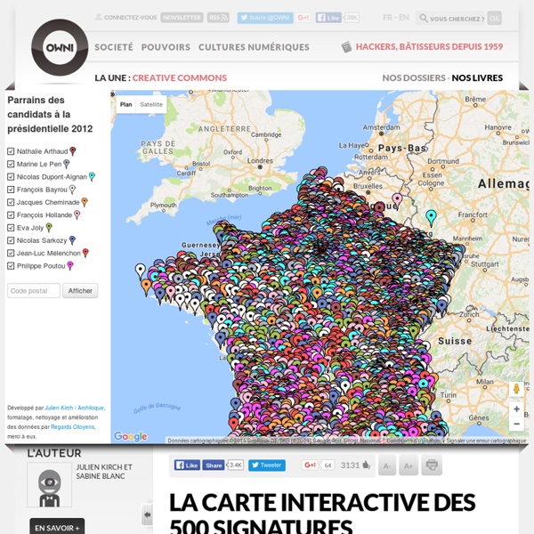La carte interactive des 500 signatures