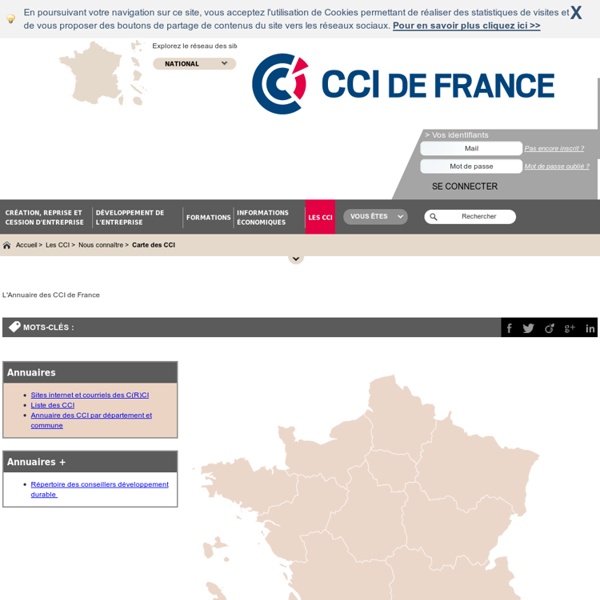 Carte des CCI : retrouver toutes les CCI de France