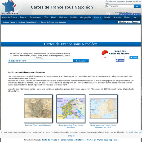 Cartes de France sous Napoleon