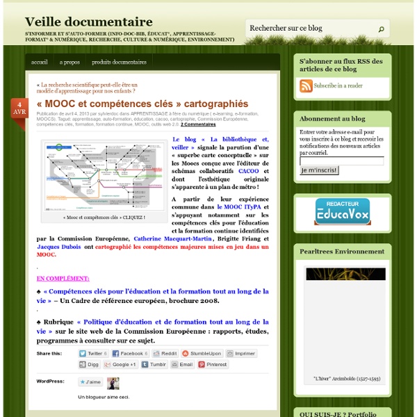 « MOOC et compétences clés  cartographiés