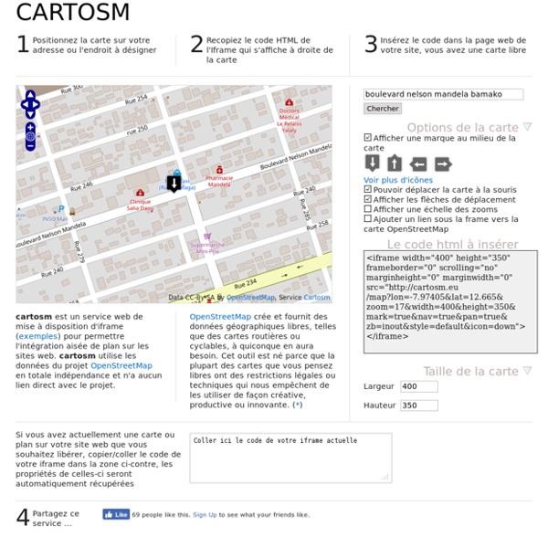 Cartosm : cartes et plans libres pour sites web