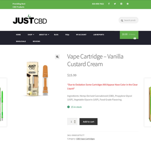 Vape Cartridge – Vanilla Custard Cream
