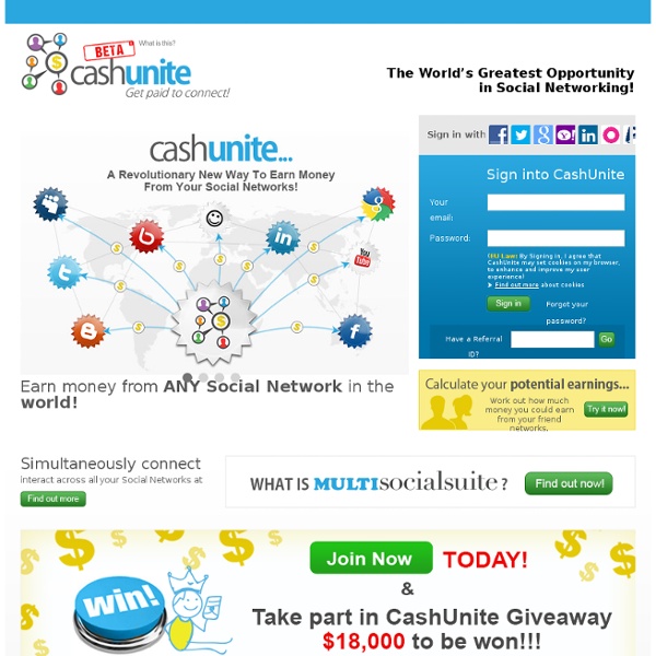 A Revolutionary New Way To Earn Money From Your Social Networks!