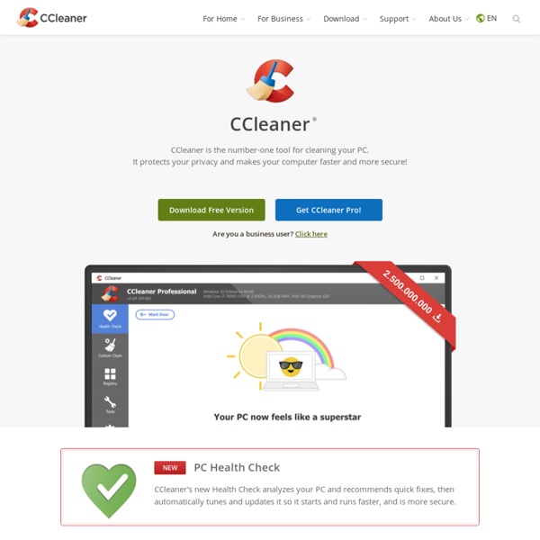 CCleaner - PC Optimization and Cleaning - Free Download