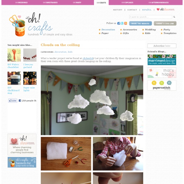 Clouds on the ceiling in Crafts for decorating and home decor, parties and... - StumbleUpon