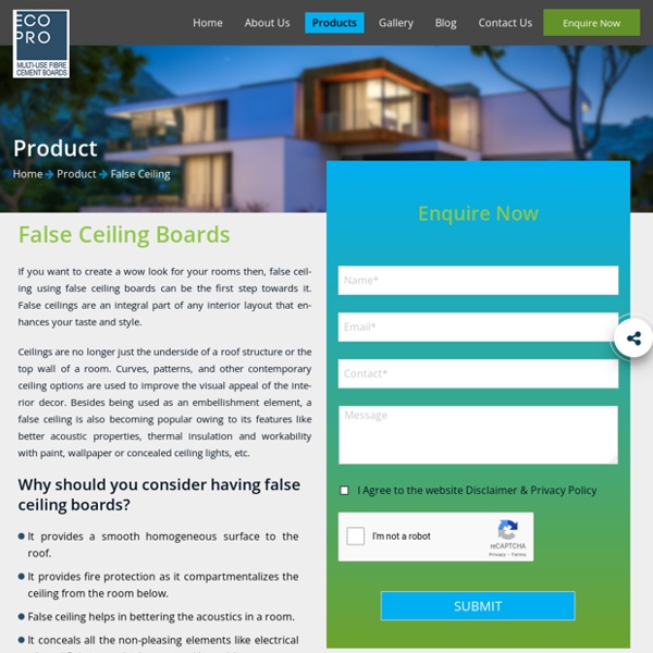 False Ceiling Boards Manufacturer and Supplier