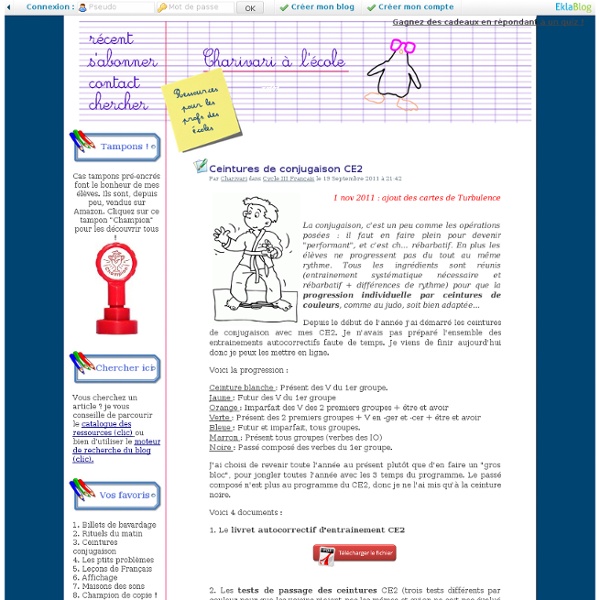 Ceintures de conjugaison CE2 et CM1