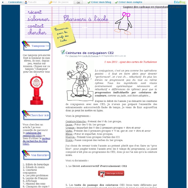 Ceintures de conjugaison CE2