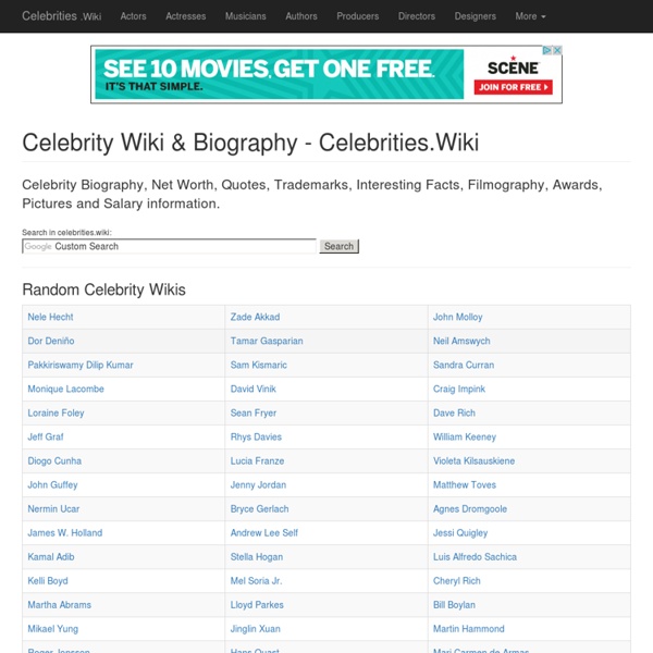 Complete celebrities Wiki & Biographies - celebrities.wiki