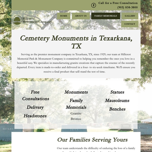 Cemetery Headstones in Texarkana, TX