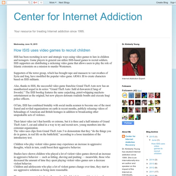 Center for Internet Addiction - Blog du centre