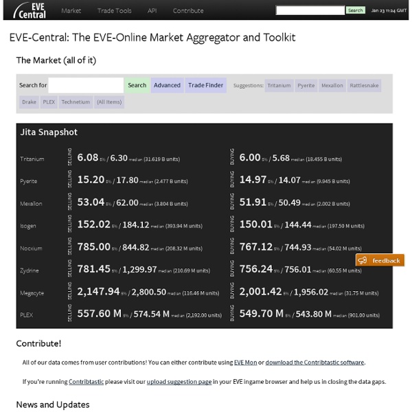 EVE-Central: EVE-Online Market Aggregator and Trade Finder