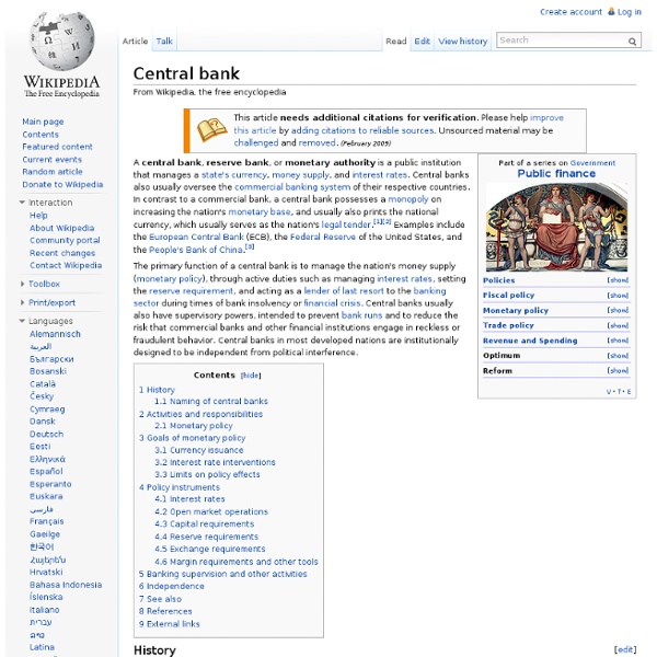 Central bank - Wiki