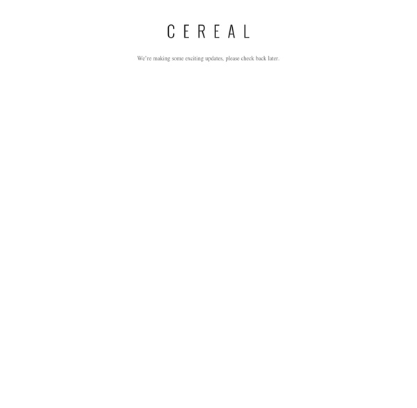 Cereal Magazine » A place for us to share our experiences in food, drink and travel.