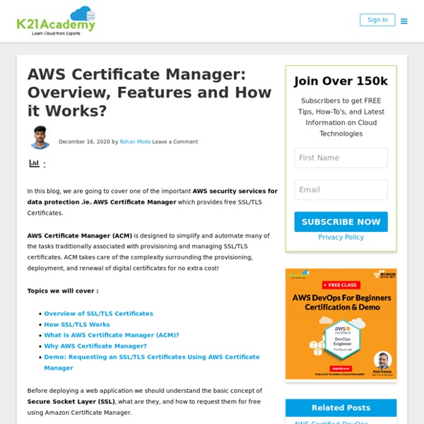 AWS Certificate Manager (ACM): Features and How it Works?