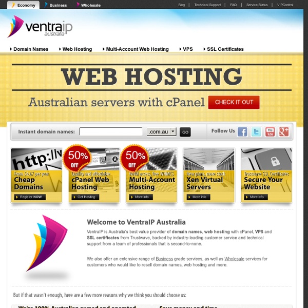 Cloud Web Hosting, Domain Names, VPS & SSL Certificates - VentraIP Australia