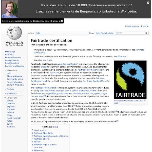 Fairtrade certification