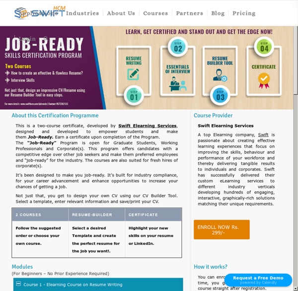 Job Ready Skills Certification Program - SwiftHCM