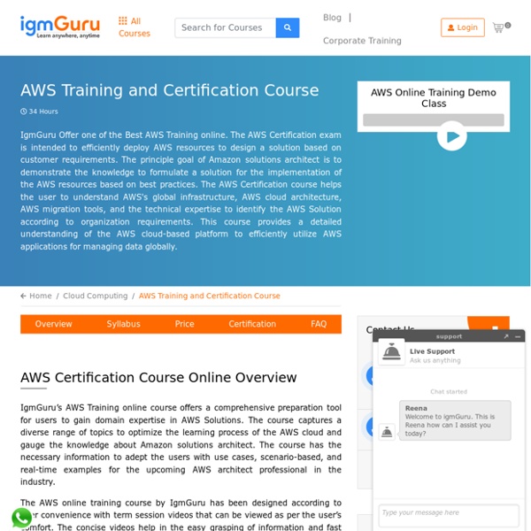 Best AWS Certification Course Training Online by Experts