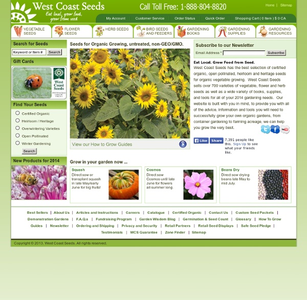 Organic Seeds (Canada), certified organic heirloom, vegetable, herb and flower seeds - West Coast Seeds