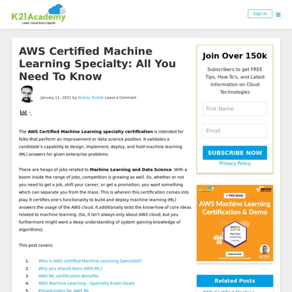 AWS Certified Machine Learning Specialty (MLS-C01)