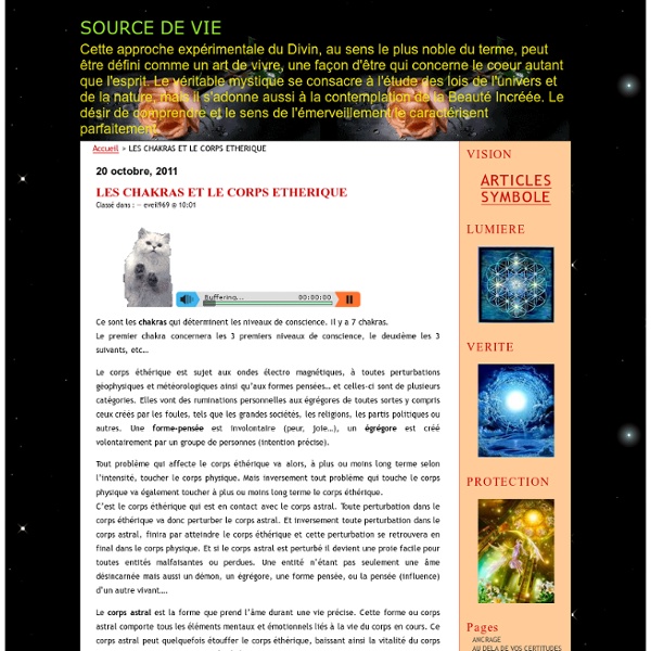 LES CHAKRAS ET LE CORPS ETHERIQUE