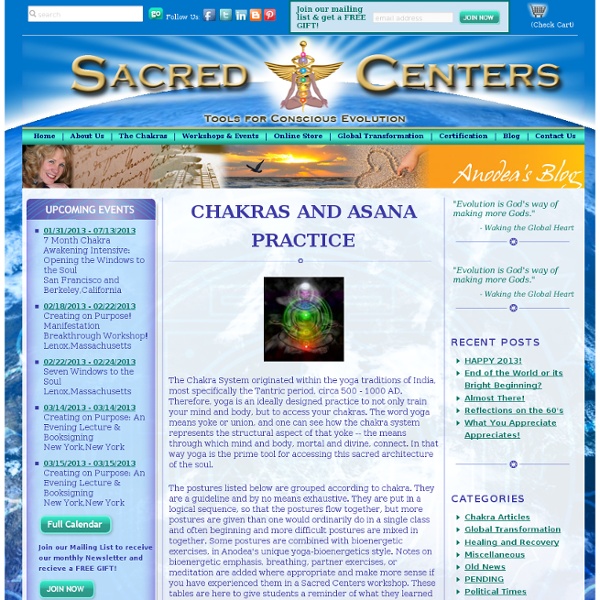 Sacred Centers - The Chakras Portal - Pathways for Personal and