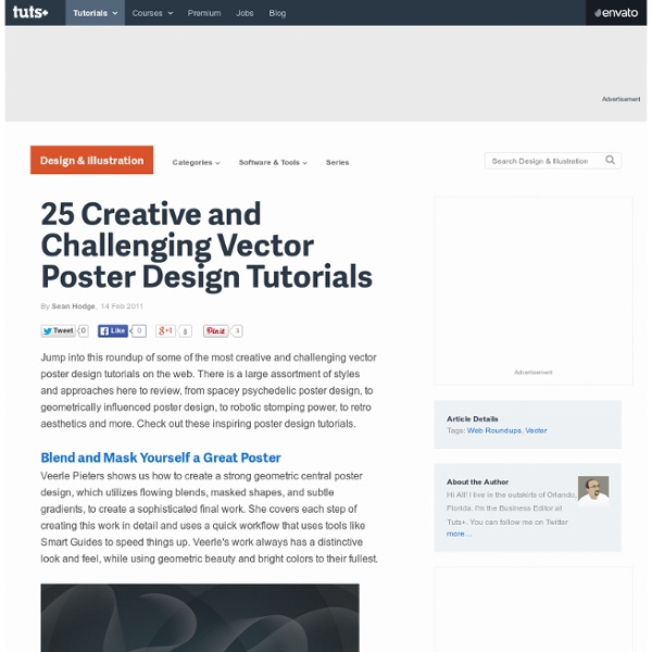 25 Creative and Challenging Vector Poster Design Tutorials