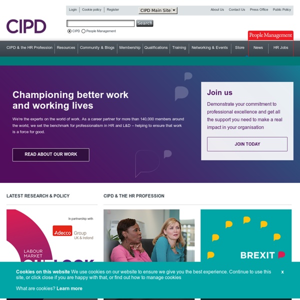 CIPD - Championing better work and working lives CIPD