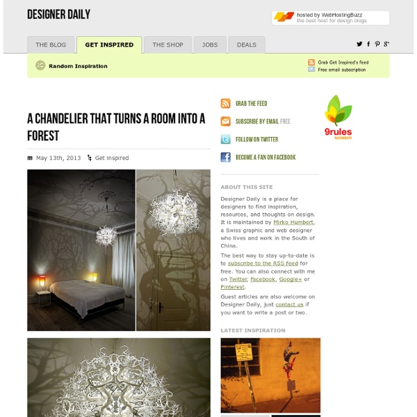 A chandelier that turns a room into a forest