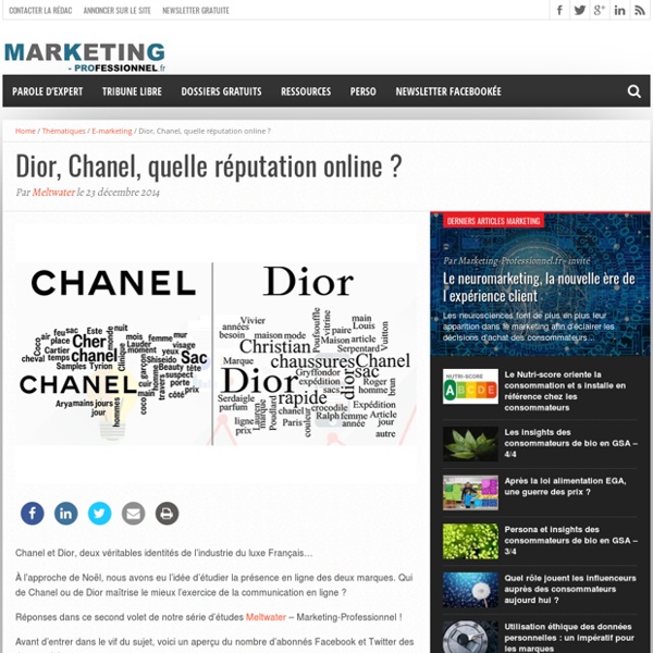 Dior, Chanel, quelle réputation online