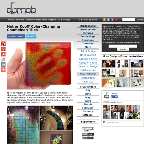 Hot or Cool? Color-Changing Chameleon Tiles