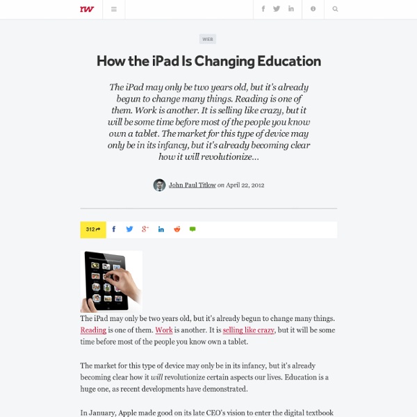 How the iPad Is Changing Education