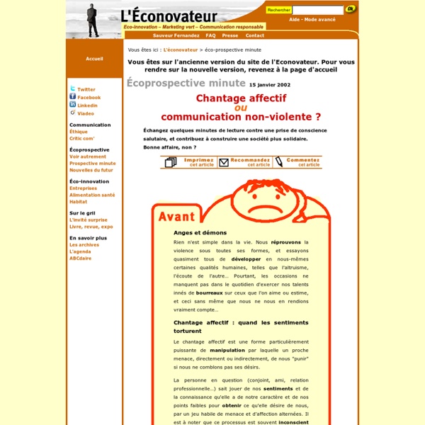 Chantage affectif ou communication non-violente ?